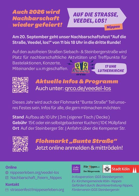 Auf die Straße, Veedel, los!
